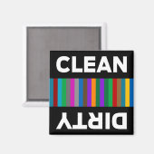 クリーンモダンまたはダーティ食洗機磁石 マグネット (正面/裏面)