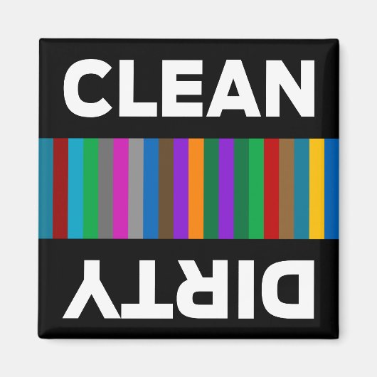 クリーンモダンまたはダーティ食洗機磁石 マグネット (正面)