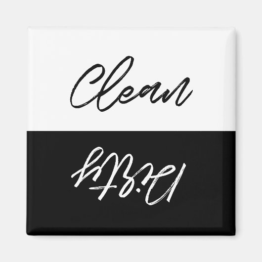 クリーンモダンまたはダーティ食洗機 マグネット (正面)