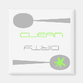 クリーンモダンまたは汚れた食洗機用マグネット。 マグネット (正面)