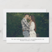 クリーンモダンイニシャル写真QRコード日付の保存 セーブザデート (裏面)