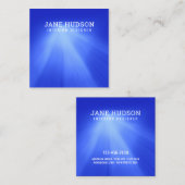 クリーンモダンエレガントデザインブルーライトラグジュアリーS スクエア名刺 (正面/裏面)