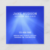 クリーンモダンエレガントデザインブルーライトラグジュアリーS スクエア名刺 (裏面)