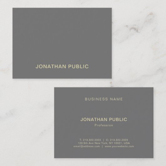 クリーンモダンエレガントデザインプロフェッショナルトレンディー 名刺 (正面/裏面)