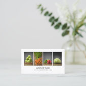 クリーンモダンエレガント栄養コーチシェフ 名刺 (スタンド正面)