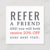 クリーンモダンエレガント美しいサロン紹介カード 紹介カード (正面)