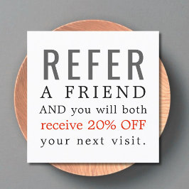 クリーンモダンエレガント美しいサロン紹介カード 紹介カード