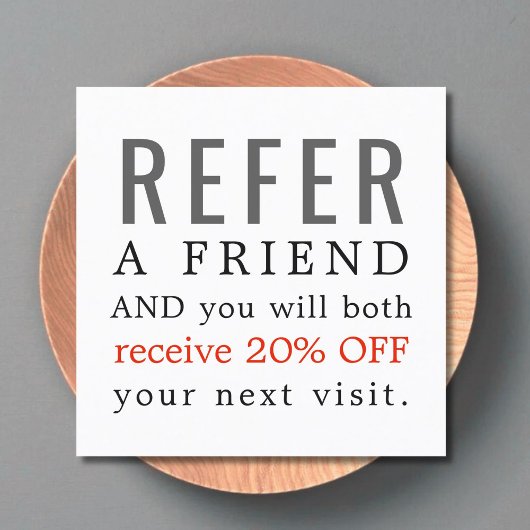 クリーンモダンエレガント美しいサロン紹介カード 紹介カード