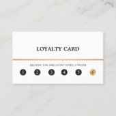 クリーンモダンエレガント金ゴールド線ロイヤリティカード ロイヤリティカード (正面)