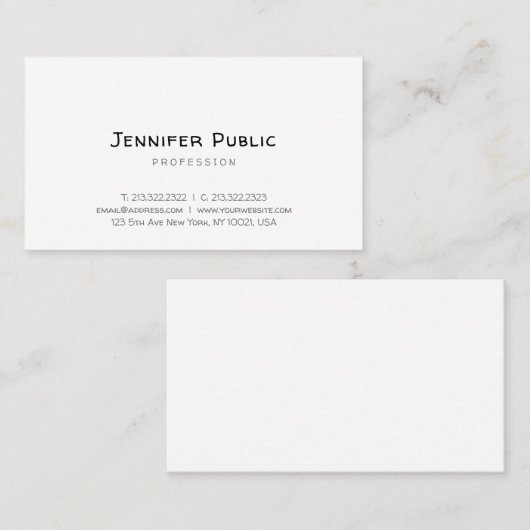 クリーンモダンクリエイティブ手書き文字テンプレート 名刺 (正面/裏面)