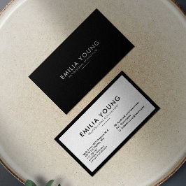 クリーンモダンシンプルプロフェッショナルブラック 名刺