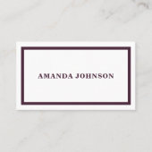 クリーンモダンシンプルホワイト&パープルカジュアル 名刺 (正面)