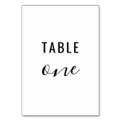 クリーンモダンシンプルミニマルタイポグラフィ結婚ズ テーブルナンバー (裏面)