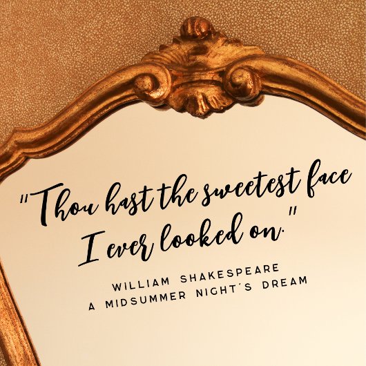 クリーンモダンスクリプエレガントト引用文鏡 ウィンドウサイン