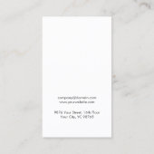 クリーンモダンチェスの駒のコーチ 名刺 (裏面)