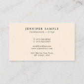 クリーンモダンテンプレートエレガントピンククリーム色 名刺 (裏面)