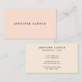 クリーンモダンテンプレートエレガントピンククリーム色 名刺 (正面/裏面)
