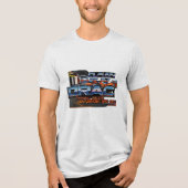 クリーンモダンバイク&カードラッグレースシール トライブレンドＴシャツ (正面)