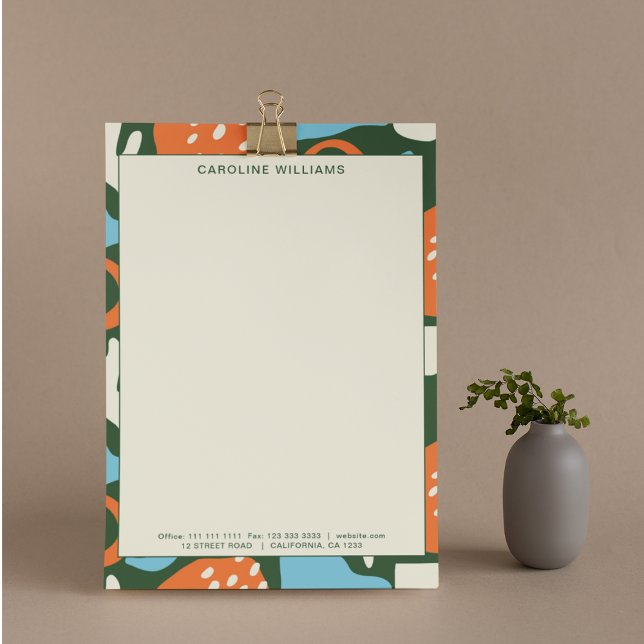 クリーンモダンパターン抽象芸術アートワークのモノグラム レターヘッド (クリエイターアップロード済み)