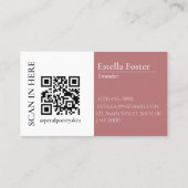 クリーンモダンピスタイリッシュックホワイトプロフェッショナルはっきりした 名刺 (裏面)