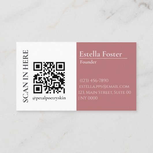 クリーンモダンピスタイリッシュックホワイトプロフェッショナルはっきりした 名刺 (裏面)