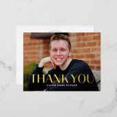 クリーンモダンフォイル写真ありがとうポストカード 箔シーズンポストカード (正面/裏面)