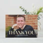 クリーンモダンフラットサンキューノートカード 招待状 (スタンド正面)