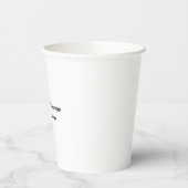 クリーンモダンプレーンブラック&ホワイトミニマリスト 紙コップ (左)