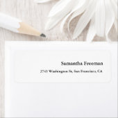 クリーンモダンプレーン白ミニマリスト ラベル (インサイチュ)