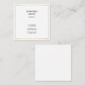 クリーンモダンプロフェッショナルデザインクリエイティブプレーン スクエア名刺 (正面/裏面)