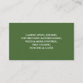 クリーンモダンプロフェッショナル造園 名刺 (裏面)