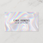 クリーンモダンホログラフィックヘアドレッサー 名刺 (裏面)