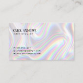 クリーンモダンホログラフィックヘアドレッサー 名刺 (正面)