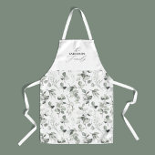 クリーンモダンボエレガントタニカルな灰色の休日 エプロン