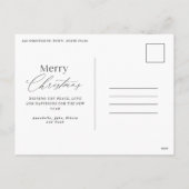 クリーンモダンボエレガントタニカルグリーングレー写真ホー シーズンポストカード (裏面)