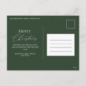 クリーンモダンボエレガントタニカルグリーン写真 シーズンポストカード (裏面)