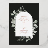 クリーンモダンボエレガントタニカル黒緑 箔シーズンカード (正面)