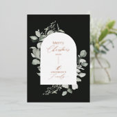 クリーンモダンボエレガントタニカル黒緑 箔シーズンカード (立ち正面)