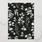 クリーンモダンボエレガントタニカル黒緑 箔シーズンカード (裏面)