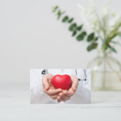 クリーンモダンユニークハートドクターメディカル 名刺 (スタンド正面)