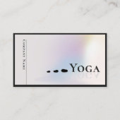 クリーンモダンヨガインストラクターホログラフィックシルバー 名刺 (正面)