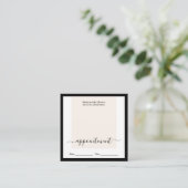 クリーンモダンレイアウトシック書道アポイントメント スクエア名刺 (スタンド正面)