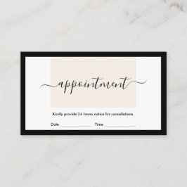 クリーンモダンレイアウトシック書道アポイントメント 名刺