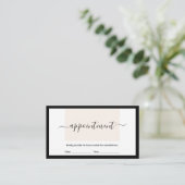 クリーンモダンレイアウトシック書道アポイントメント 名刺 (スタンド正面)