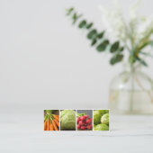 クリーンモダン野菜フォト栄養士 スキニー名刺 (スタンド正面)