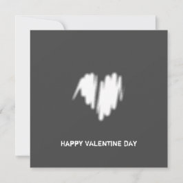 クリーンモノクロクモダンラスVibeラブハート カード