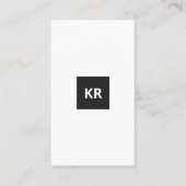 クリーンモノグラムQRコードミニマル白（縦） 名刺 (正面)