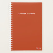 クリーンユニークテラコッタパーソナルウィークリービジネス プランナー手帳 (正面)