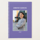 クリーンユニークパープル女性写真事業 プランナー手帳 (正面)