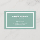 クリーンユニークライトグリーンと白カジュアル色 名刺 (裏面)